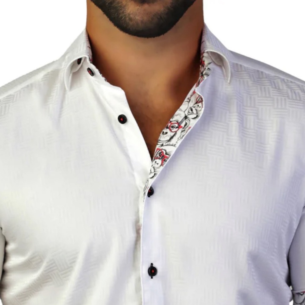 White Long Sleeve Men's Shirt